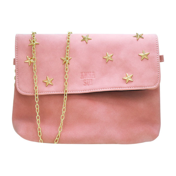 ANNA SUI Serenity Wish Leather Cross Body Bag / Shoulder Bag #Pink 